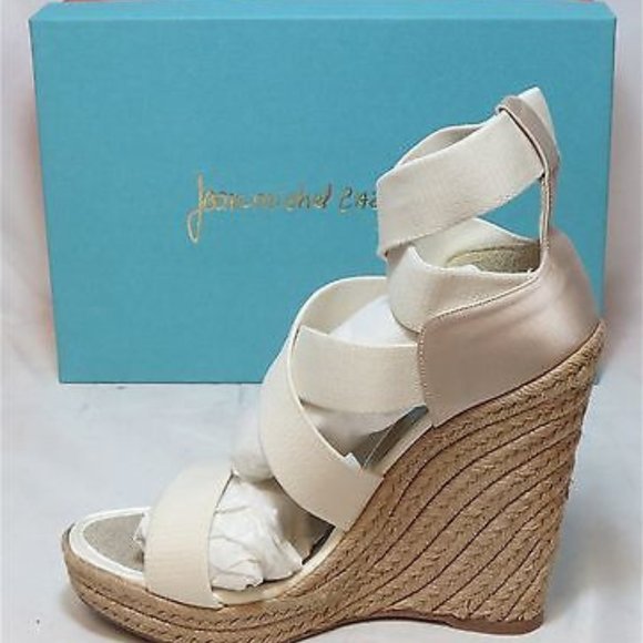 JEAN-MICHEL CAZABAT Women's Fela Wedge Espadrille - Bone - made in Spain - Picture 3 of 5